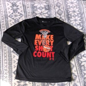 Under Armour Black Long Sleeve Basketball Graphic Tee